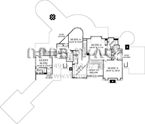 Проект двухэтажного дома с гаражом на три и более машин в современном стиле S5-830 (3323-00544)