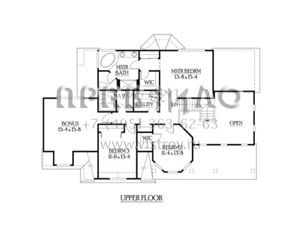 Проект двухэтажного дома с гаражом на три и более машин в стиле Ранчо S5-342 (341-00204)
