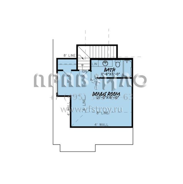 Проект одноэтажного дома с гаражом на две машины в стиле Ранчо S5-204 (8318-00071)
