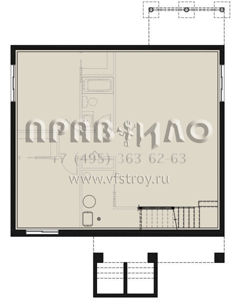Проект одноэтажного дома без гаража в скандинавском стиле S5-95 (034-01222)
