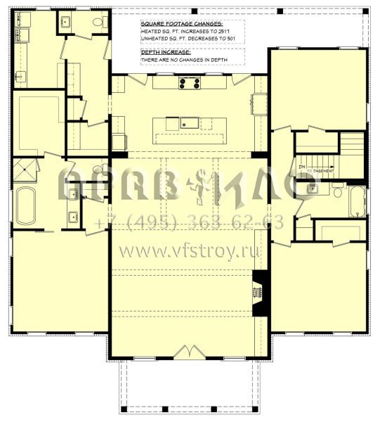 Проект одноэтажного дома без гаража в современном стиле S5-228 (041-00281)