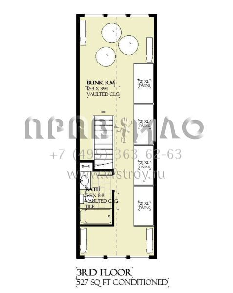 Проект трехэтажного дома с гаражом на две машины в прибрежном стиле S5-227 (1637-00170)
