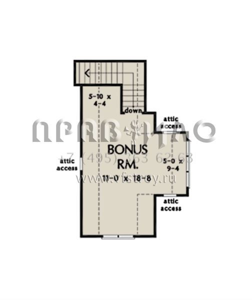 Проект одноэтажного дома с гаражом на две машины в американском стиле S5-181 (2865-00139)