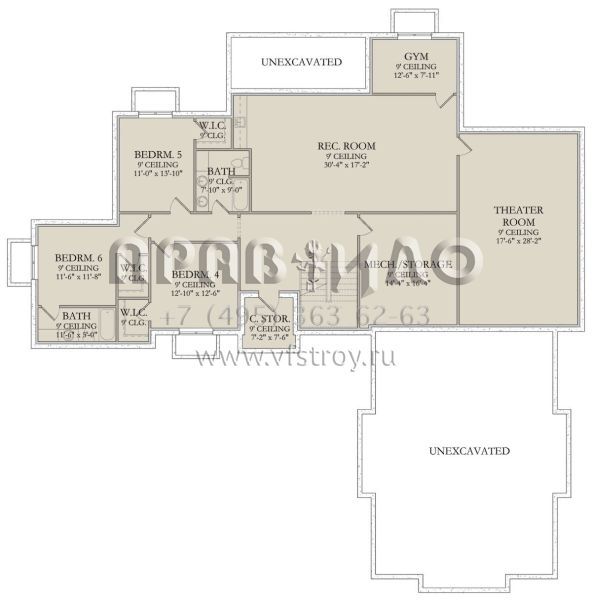 Проект одноэтажного дома с гаражом на три и более машин в современном стиле S5-251 (6422-00077)