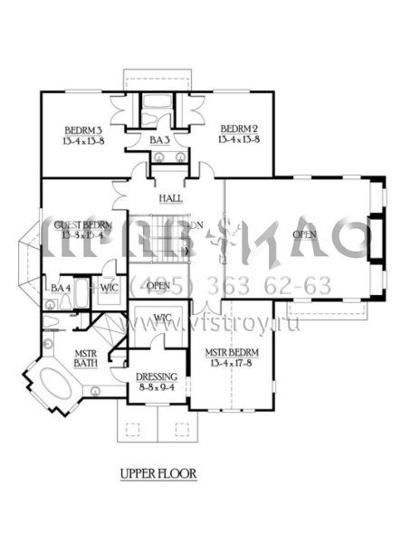 Проект двухэтажного дома с гаражом на три и более машин в современном стиле S5-411 (341-00147)