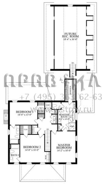 Проект двухэтажного дома с гаражом на две машины в стиле Особняк S5-305 (7922-00018)