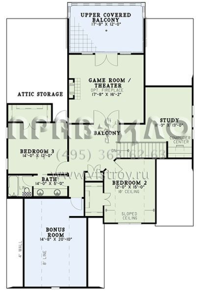 Проект двухэтажного дома с гаражом на три и более машин в английском стиле S5-272 (110-01047)