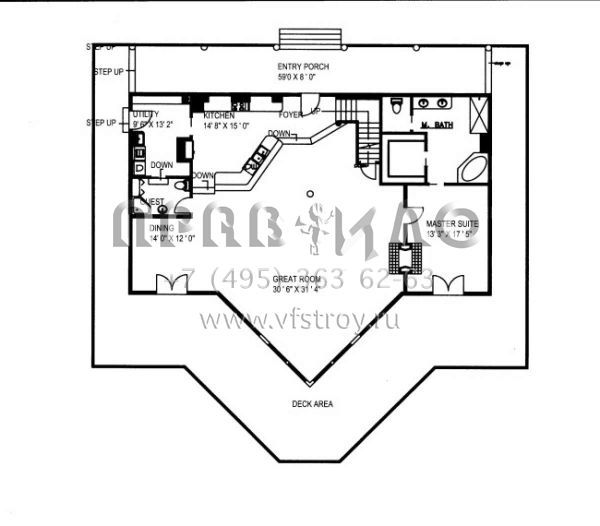 Проект двухэтажного дома с гаражом на две машины в скандинавском стиле S5-303 (039-00524)