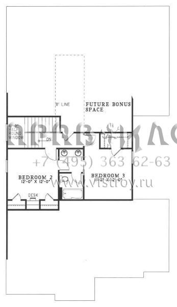 Проект двухэтажного дома с гаражом на две машины в стиле Ранчо S5-199 (110-00291)