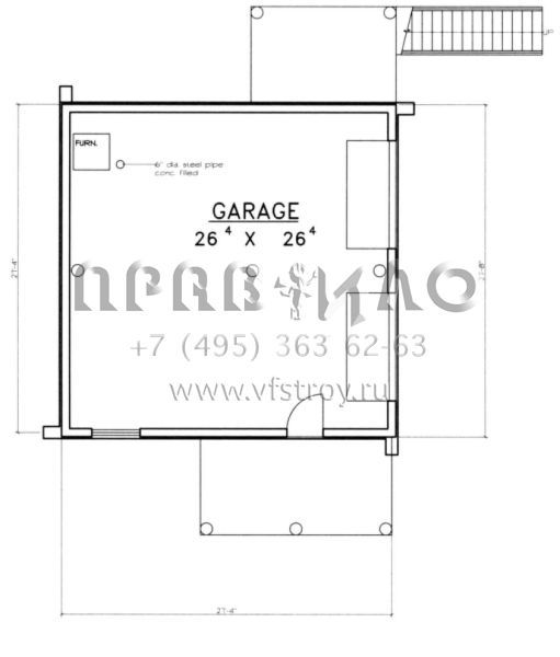 Проект двухэтажного дома с гаражом на две машины в русском стиле S5-103 (039-00075)
