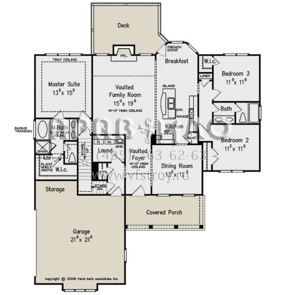 Проект одноэтажного дома с гаражом на две машины в стиле Ранчо S5-164 (8594-00173)