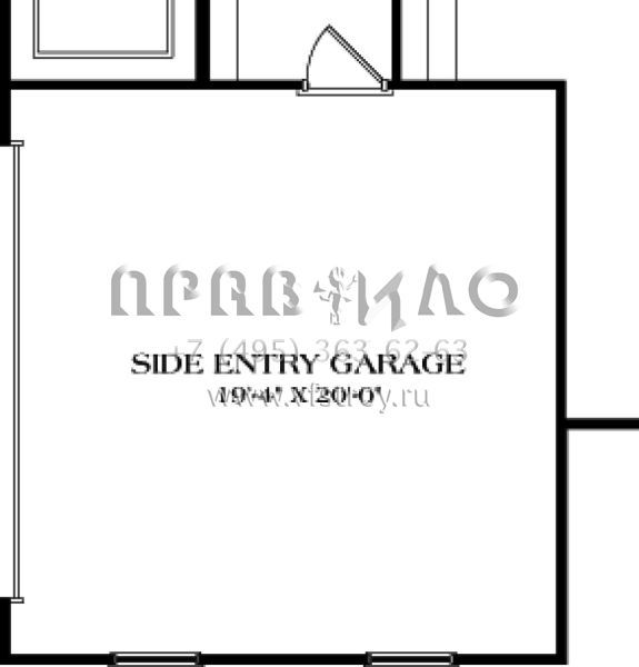 Проект одноэтажного дома с гаражом на две машины в стиле Ранчо S5-162 (3323-00593)