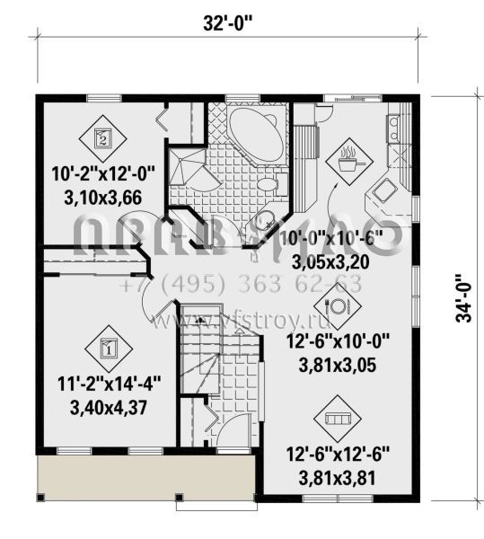 Проект одноэтажного дома без гаража в современном стиле S5-94 (6146-00448)