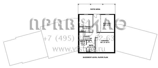 Проект трехэтажного дома с гаражом на три и более машин в скандинавском стиле S5-563 (039-00684)