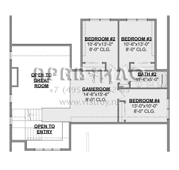 Проект двухэтажного дома с гаражом на две машины в современном стиле S5-242 (1462-00022)