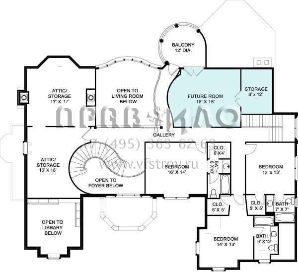 Проект двухэтажного дома с гаражом на три и более машин в современном стиле S5-351 (4195-00005)