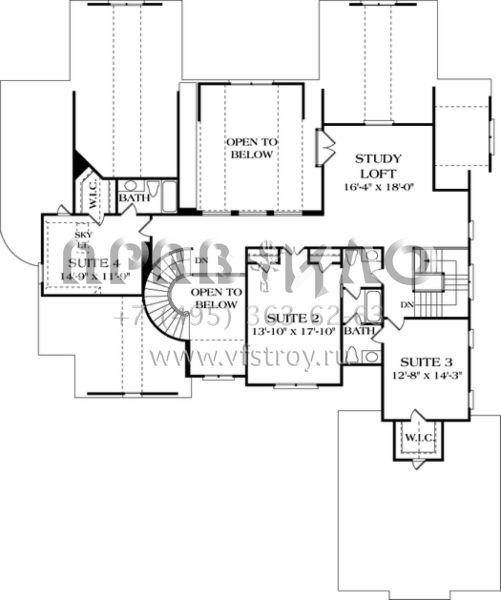 Проект двухэтажного дома с гаражом на три и более машин в современном стиле S5-697 (3323-00497)