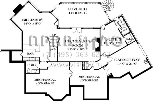 Проект двухэтажного дома с гаражом на три и более машин в современном стиле S5-519 (3323-00396)