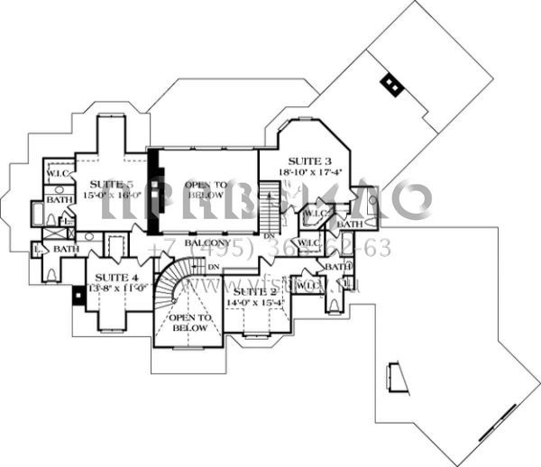 Проект двухэтажного дома с гаражом на три и более машин в современном стиле S5-672 (3323-00490)