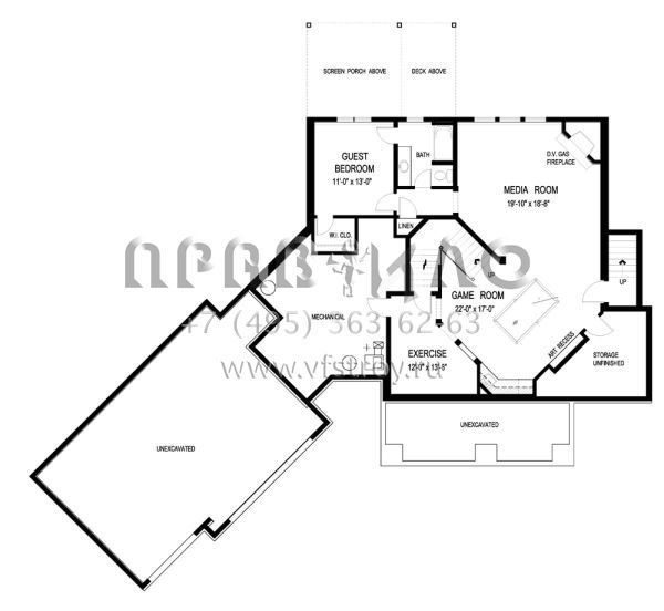 Проект двухэтажного дома с гаражом на три и более машин в американском стиле S5-323 (036-00215)