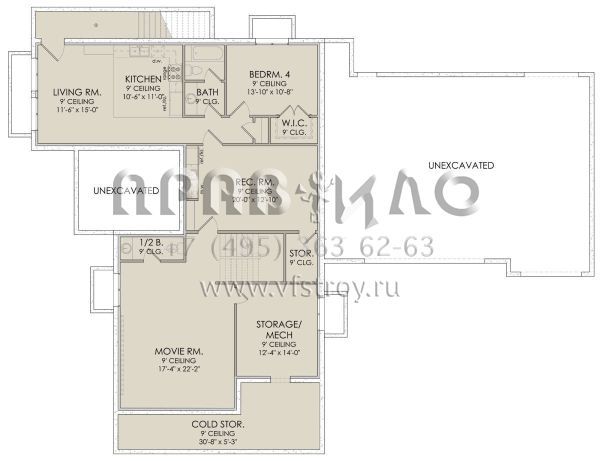 Проект двухэтажного дома с гаражом на три и более машин в американском стиле S5-237 (6422-00040)