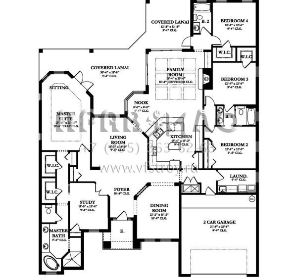 Проект одноэтажного дома с гаражом на две машины в современном стиле S5-285 (3978-00158)