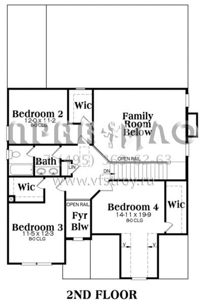 Проект двухэтажного дома с гаражом на две машины в американском стиле S5-217 (009-00017)