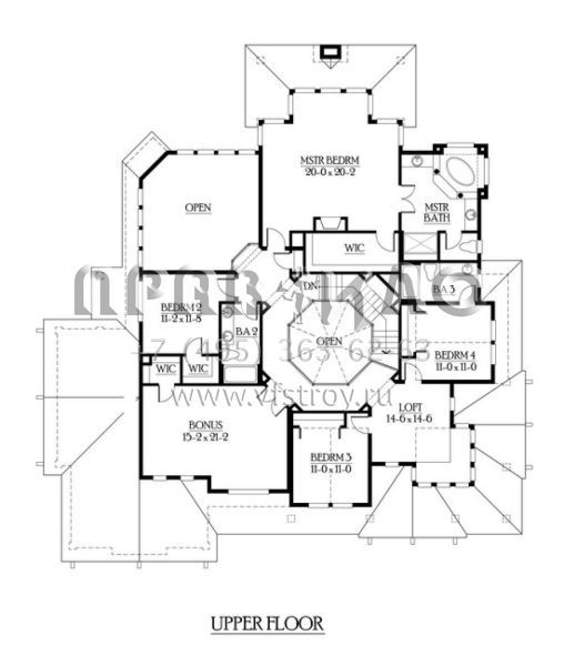 Проект двухэтажного дома с гаражом на три и более машин в американском стиле S5-378 (341-00169)