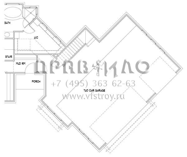 Проект двухэтажного дома с гаражом на две машины в современном стиле S5-223 (9401-00092)