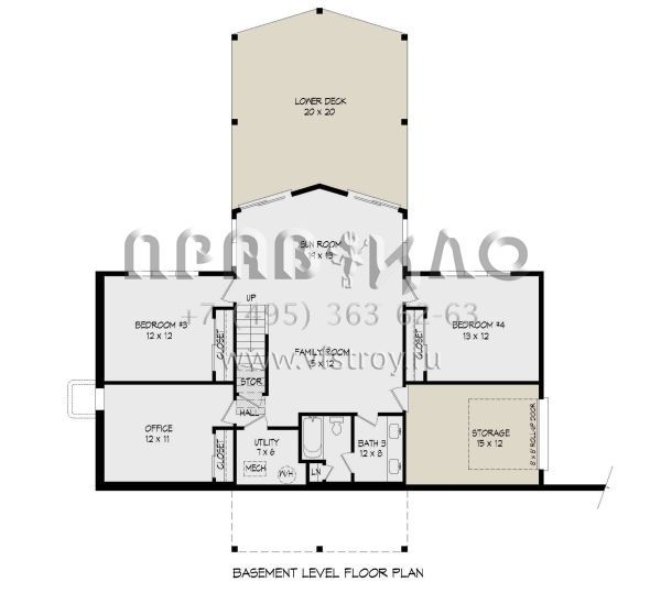 Проект одноэтажного дома без гаража в стиле Шале S5-251 (940-00982)
