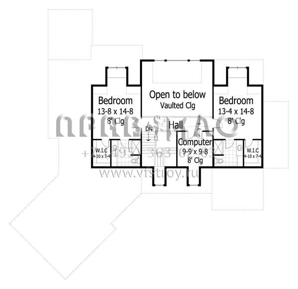 Проект двухэтажного дома с гаражом на три и более машин в английском стиле S5-276 (098-00162)