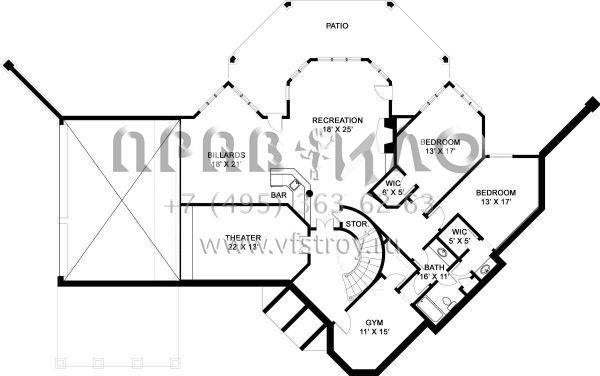 Проект двухэтажного дома с гаражом на три и более машин в английском стиле S5-277 (4195-00013)