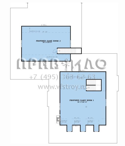 Проект одноэтажного дома с гаражом на три и более машин в стиле Ранчо S5-436 (8318-00248)