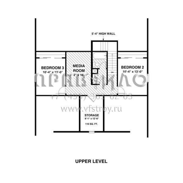 Проект двухэтажного дома с гаражом на две машины в стиле Ранчо S5-155 (036-00195)