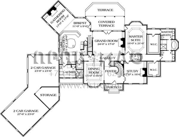 Проект двухэтажного дома с гаражом на три и более машин в современном стиле S5-598 (3323-00538)