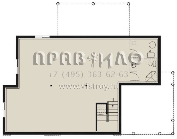 Проект одноэтажного дома без гаража в современном стиле S5-111 (034-01205)