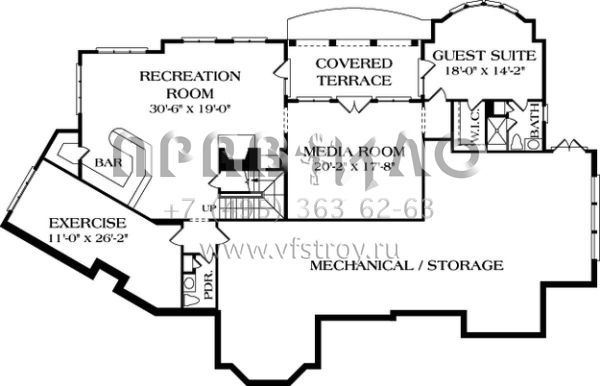 Проект двухэтажного дома с гаражом на три и более машин в современном стиле S5-666 (3323-00505)