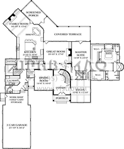 Проект двухэтажного дома с гаражом на три и более машин в современном стиле S5-801 (3323-00521)