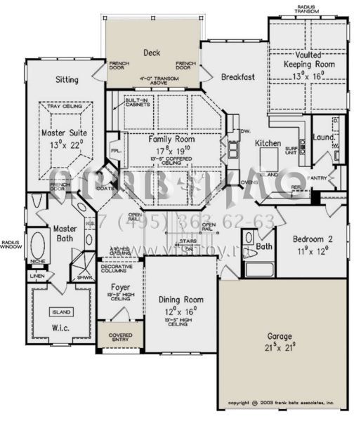 Проект одноэтажного дома с гаражом на две машины в английском стиле S5-339 (8594-00391)