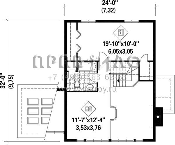Проект двухэтажного дома без гаража в современном стиле S5-136 (6146-00133)