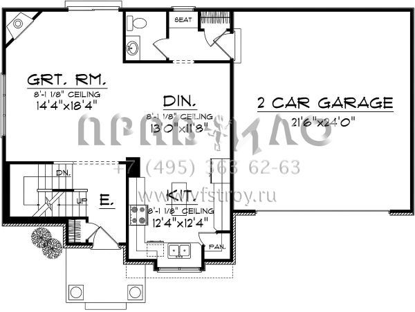Проект двухэтажного дома с гаражом на две машины в скандинавском стиле S5-153 (1020-00287)