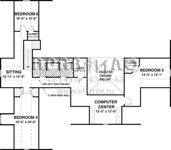 Проект одноэтажного дома с гаражом на две машины в стиле Ранчо S5-213 (036-00247)