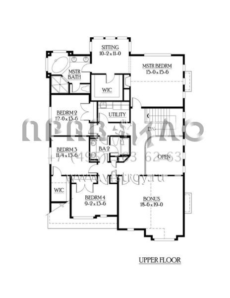 Проект двухэтажного дома с гаражом на три и более машин в американском стиле S5-307 (341-00120)
