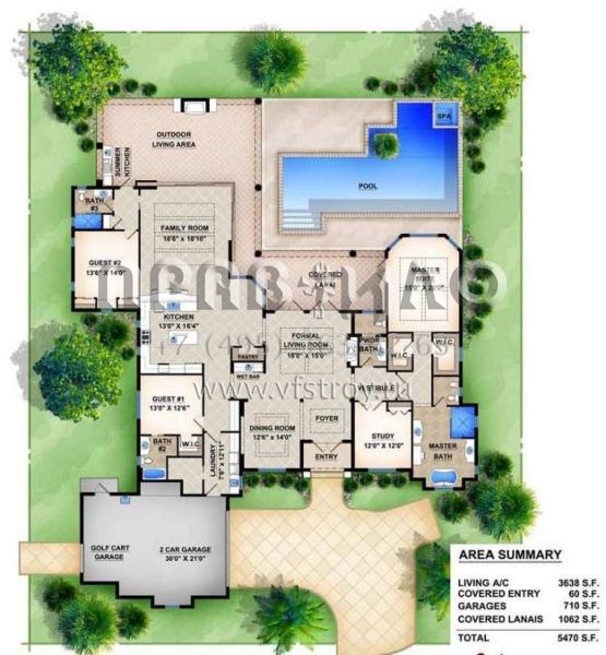 Проект одноэтажного дома с гаражом на две машины в прибрежном стиле S5-338 (5565-00001)