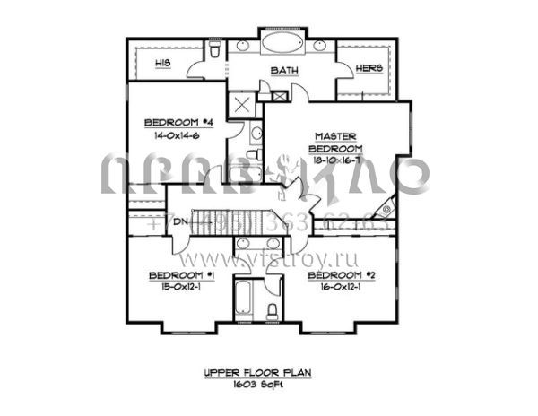 Проект двухэтажного дома с гаражом на три и более машин в американском стиле S5-292 (5631-00012)
