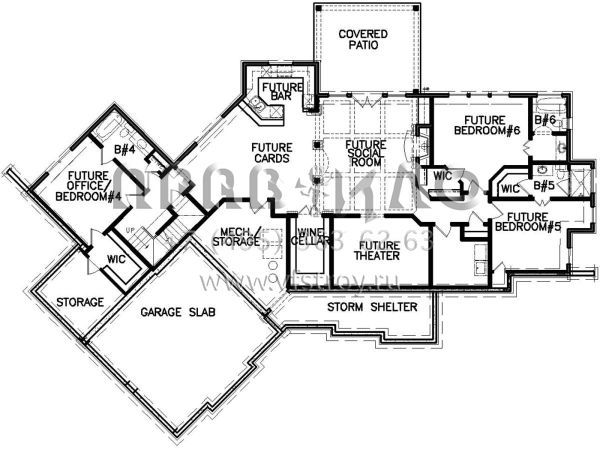 Проект одноэтажного дома с гаражом на две машины в американском стиле S5-233 (699-00118)