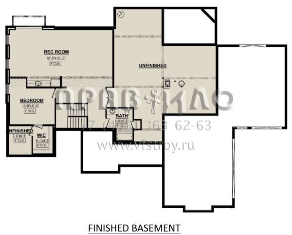 Проект двухэтажного дома с гаражом на три и более машин в американском стиле S5-279 (1958-00021)