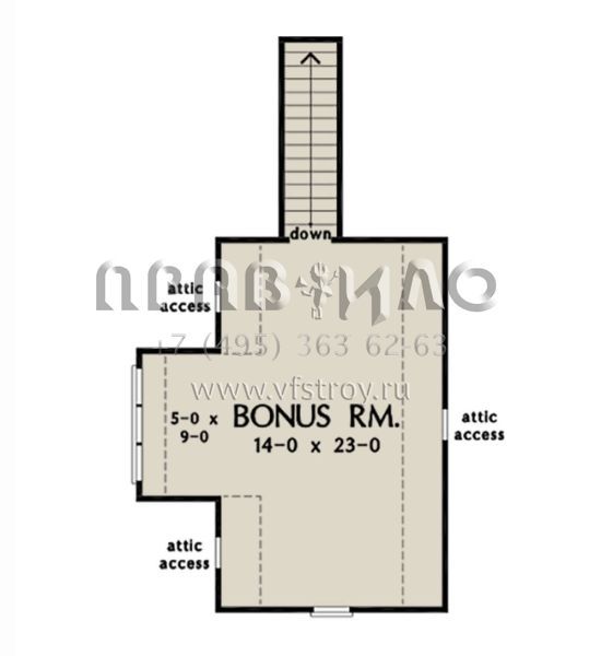 Проект одноэтажного дома с гаражом на две машины в стиле Ранчо S5-163 (2865-00141)