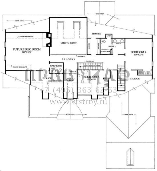 Проект двухэтажного дома с гаражом на две машины в стиле Особняк S5-377 (7922-00128)