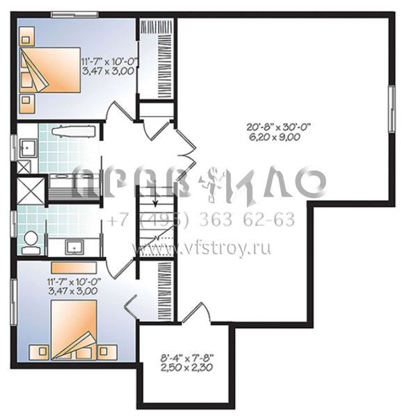 Проект одноэтажного дома без гаража в стиле Ранчо S5-172 (034-01081)